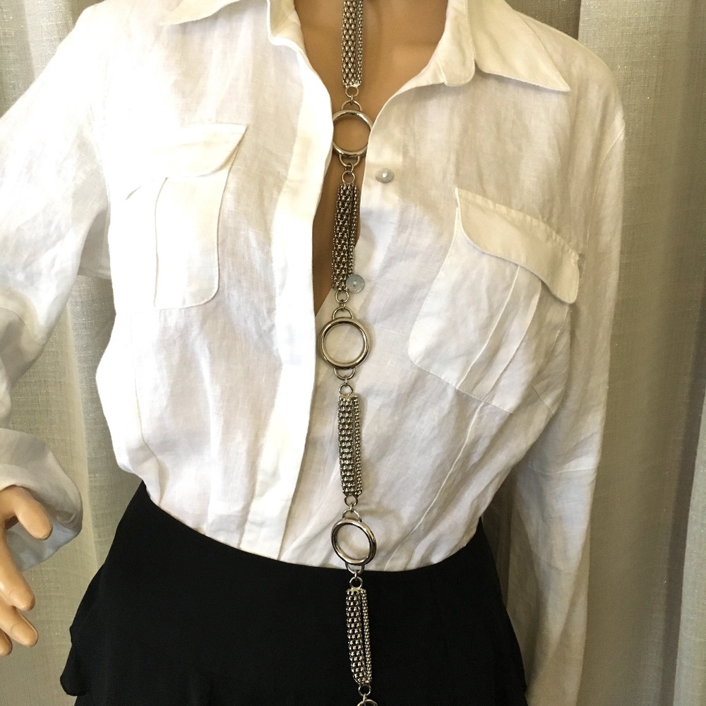 Travel Light Silver tone Belt/Choker/Necklace - Picture 2 of 6